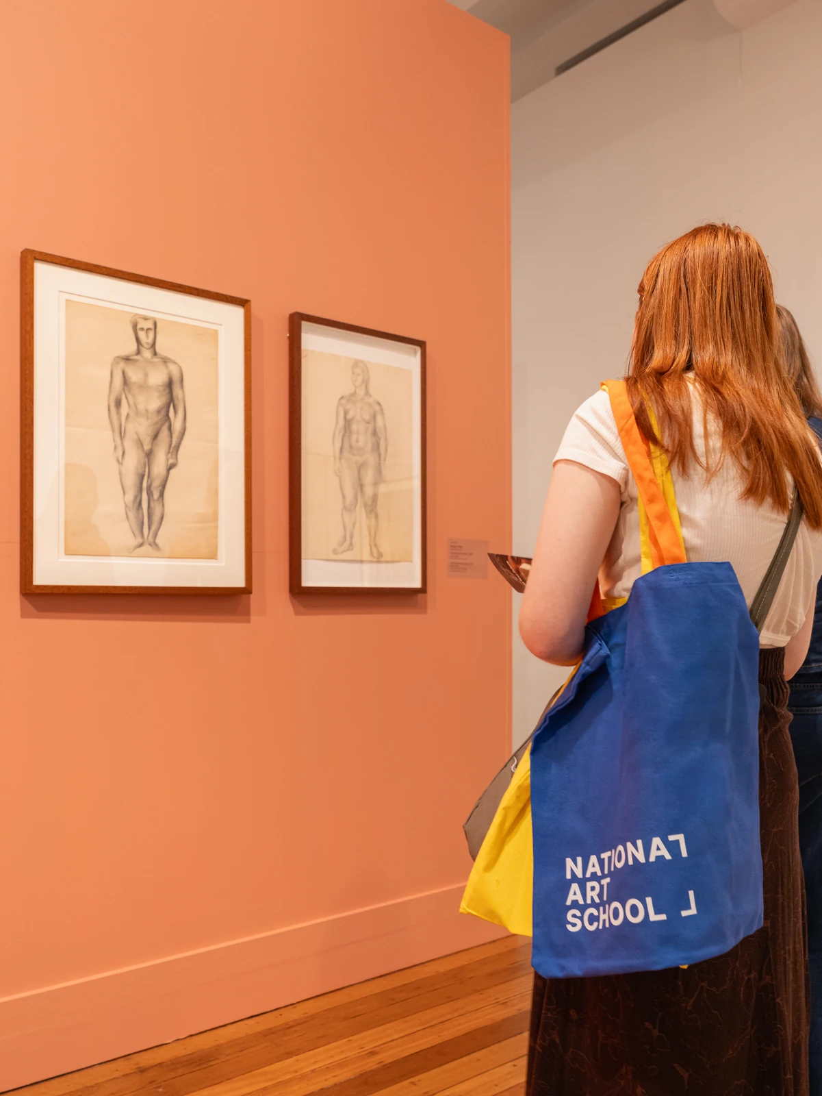 A visitor in the gallery at Open Day